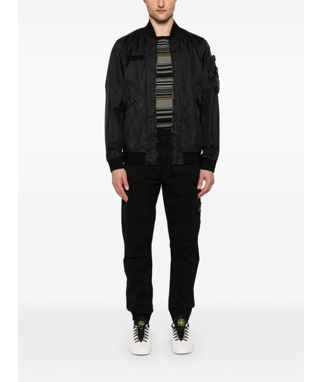 STONE ISLAND Черная полиамидовая куртка, фото 2