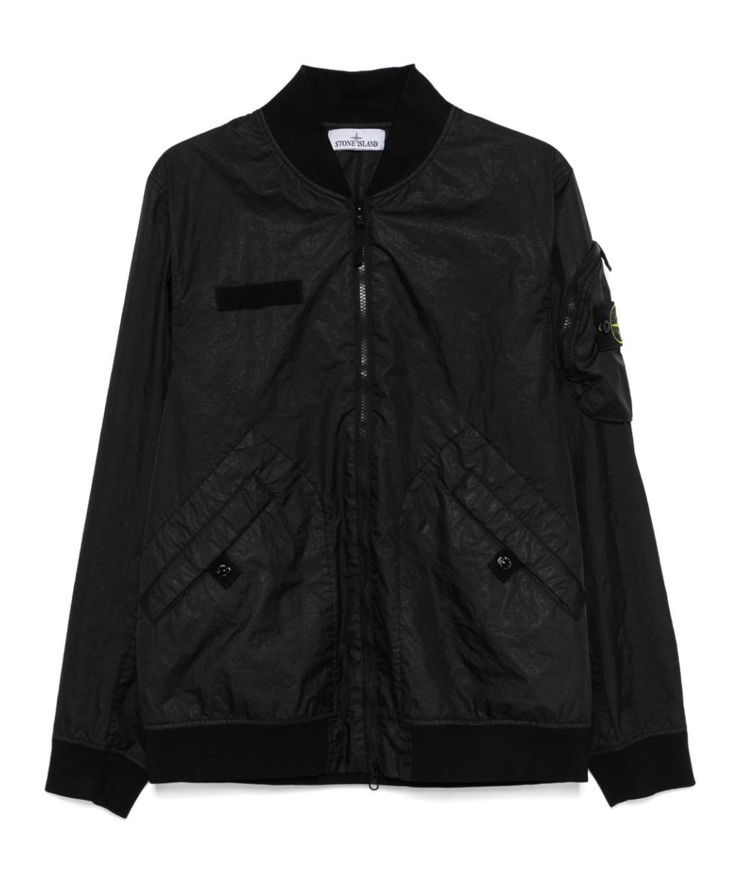 STONE ISLAND Черная полиамидовая куртка, фото 1