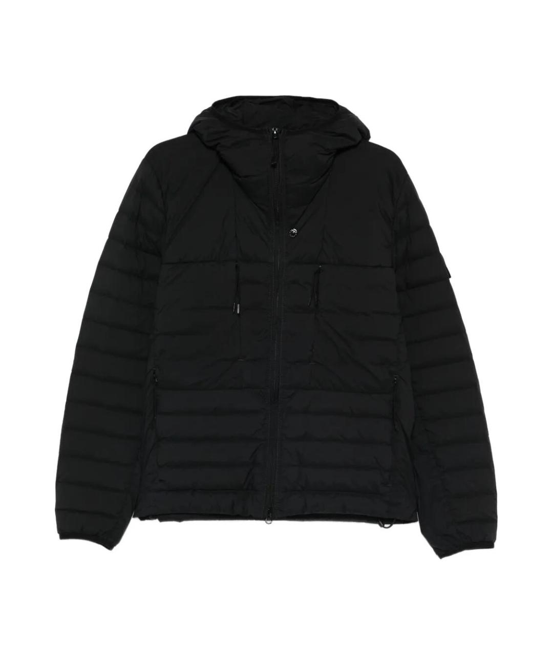 STONE ISLAND Черный полиамидовый пуховик, фото 1
