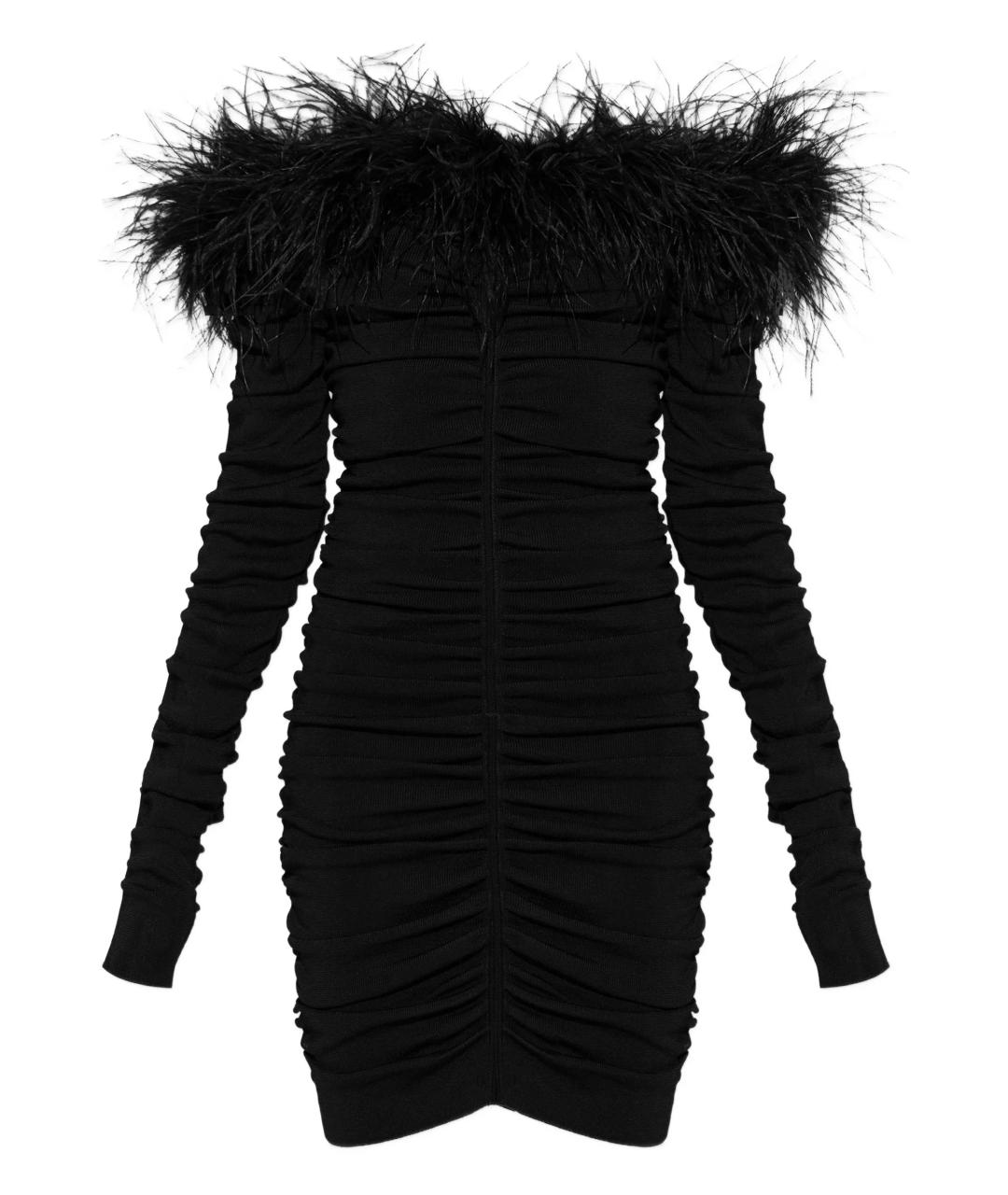 SELF-PORTRAIT Черное вискозное вечернее платье, фото 1