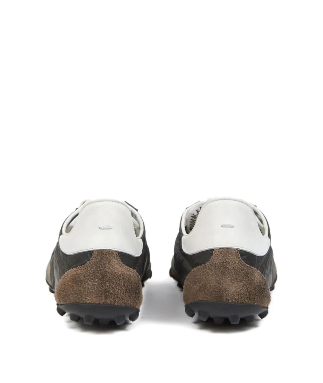 MAISON MARGIELA Серые текстильные низкие кроссовки / кеды, фото 4