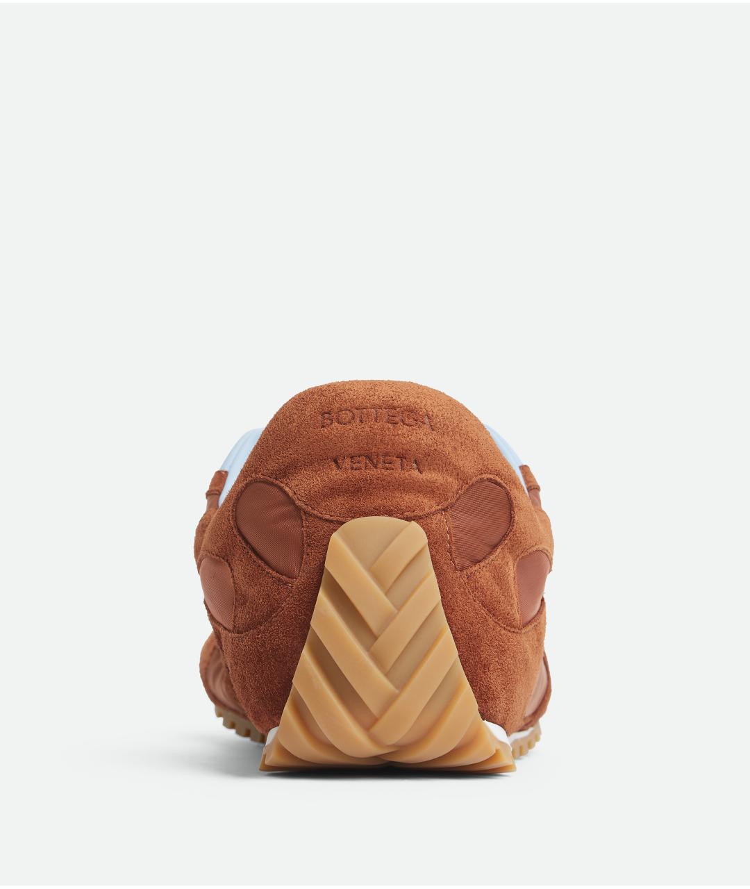 BOTTEGA VENETA Коричневые замшевые низкие кроссовки / кеды, фото 5