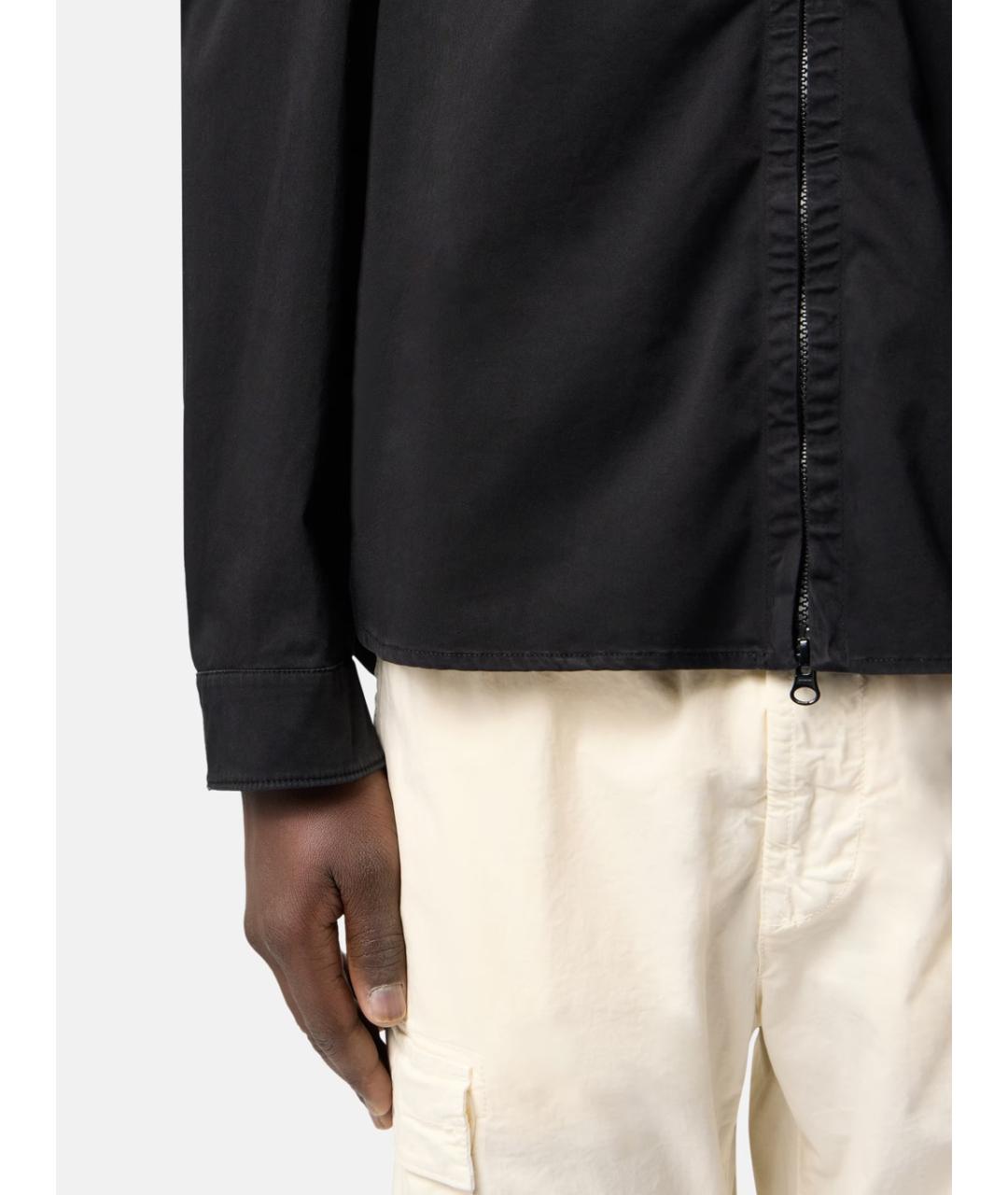 STONE ISLAND Черная хлопковая куртка, фото 5