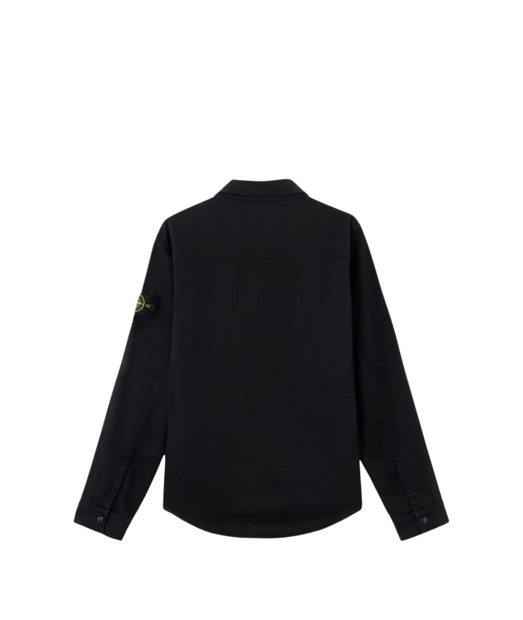 STONE ISLAND Черная хлопковая куртка, фото 2