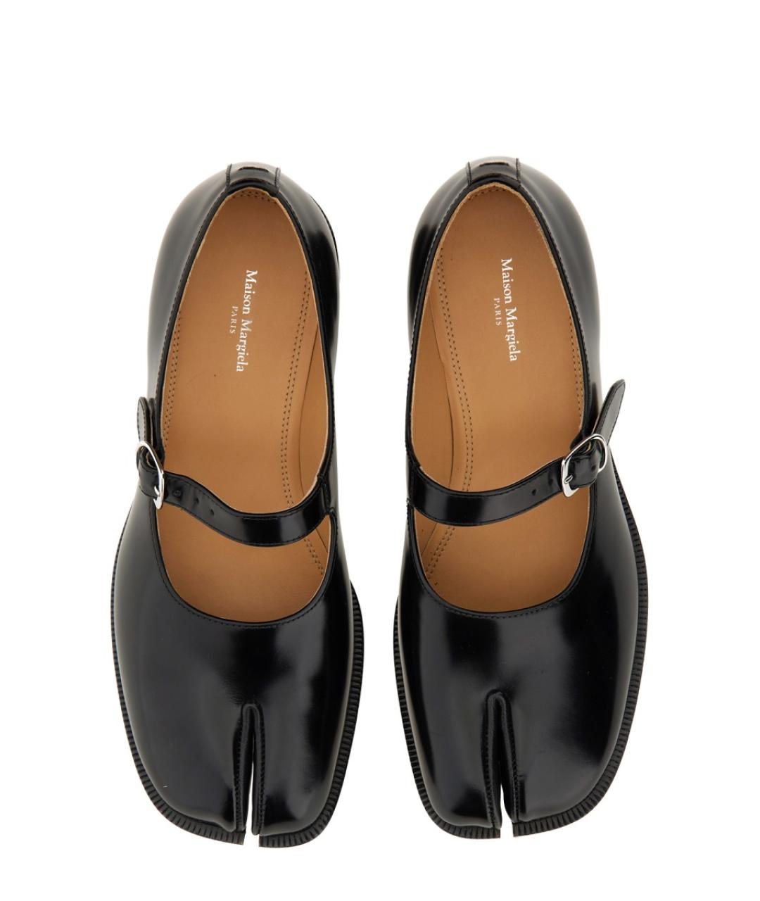 MAISON MARGIELA Черные кожаные туфли, фото 2