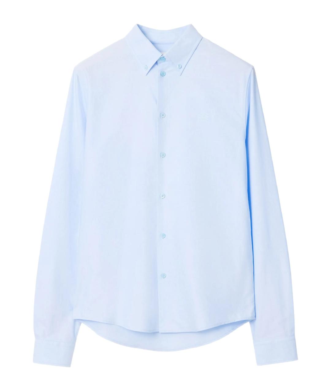 BURBERRY Голубая хлопковая кэжуал рубашка, фото 1