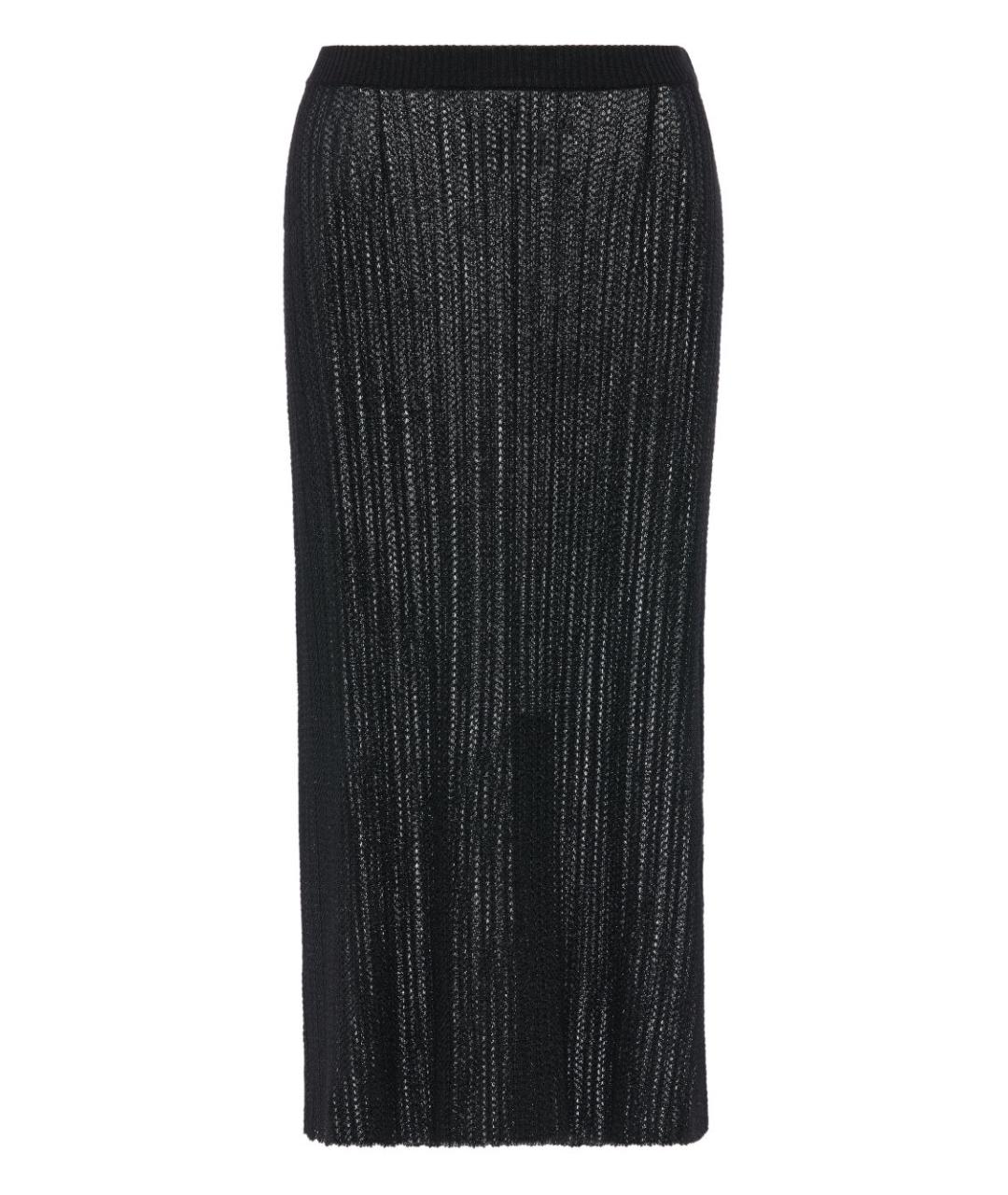 MAISON MARGIELA Черная вискозная юбка миди, фото 1