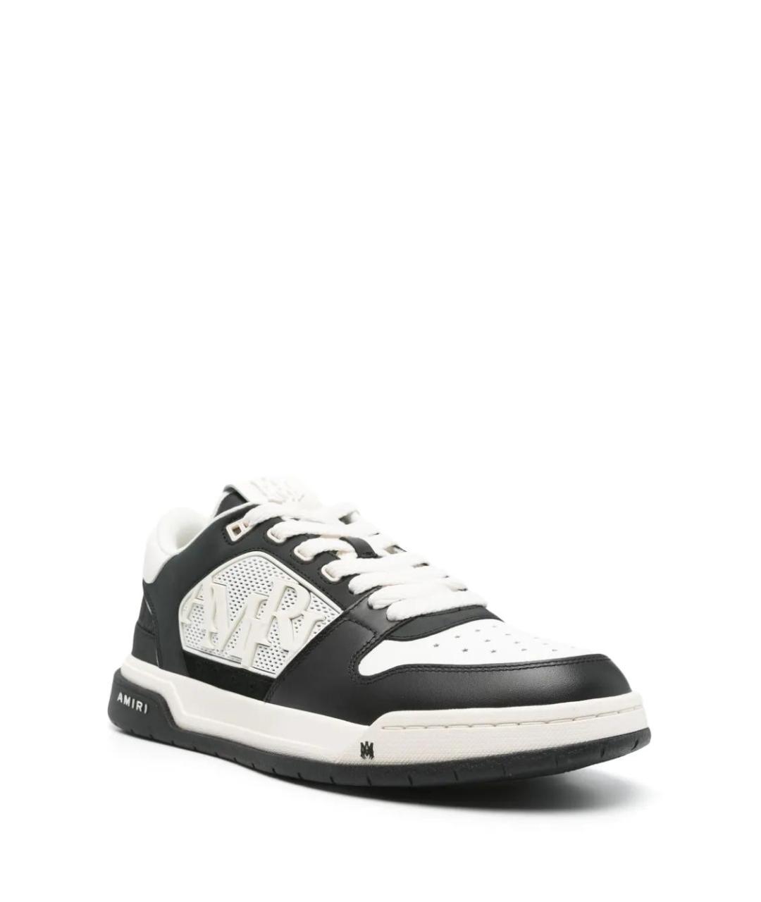 AMIRI Черные кожаные низкие кроссовки / кеды, фото 2