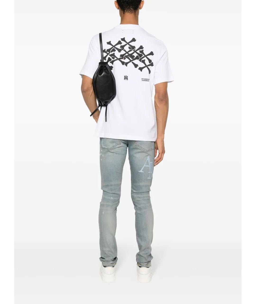 AMIRI Белая хлопковая футболка, фото 2