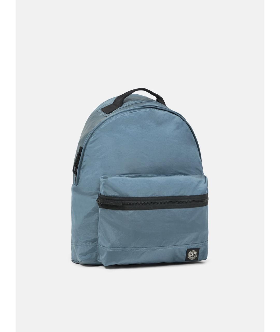 STONE ISLAND Голубой тканевый рюкзак, фото 5