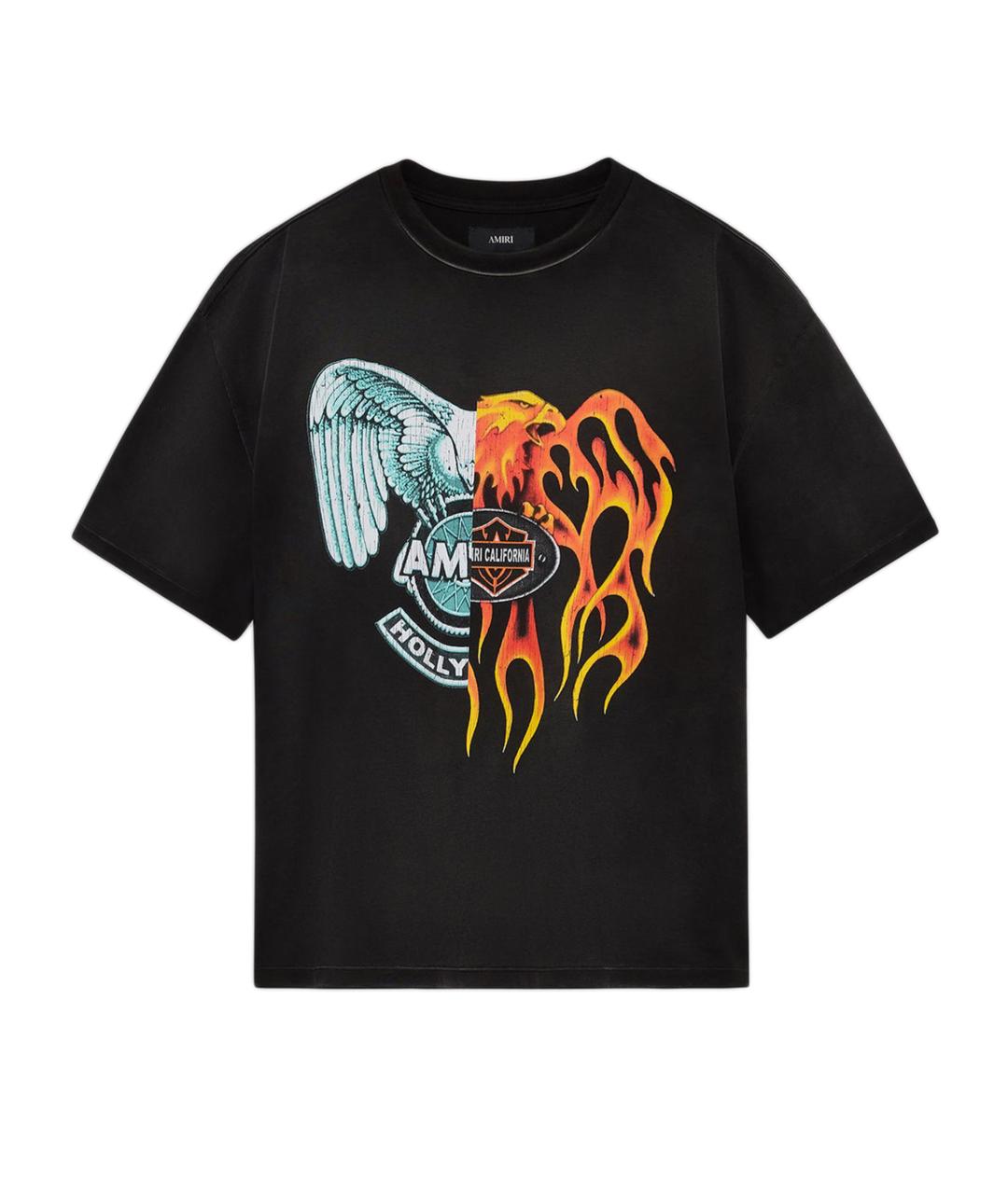 AMIRI Черная хлопковая футболка, фото 1
