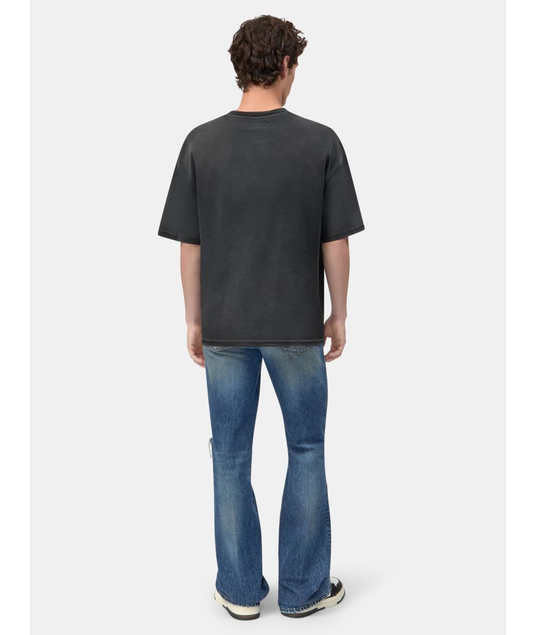 AMIRI Черная хлопковая футболка, фото 4