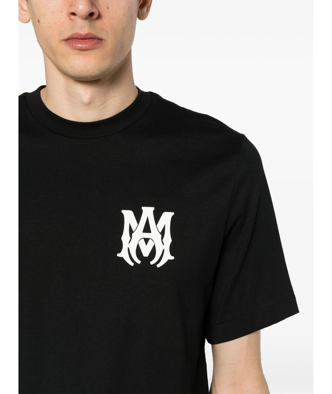 AMIRI Черная хлопковая футболка, фото 4