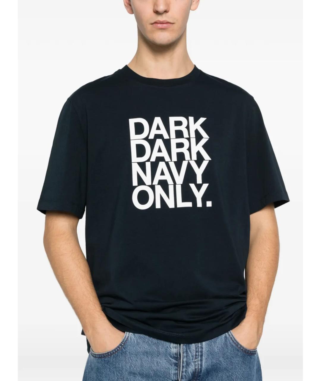 A.P.C. Темно-синяя хлопковая футболка, фото 5