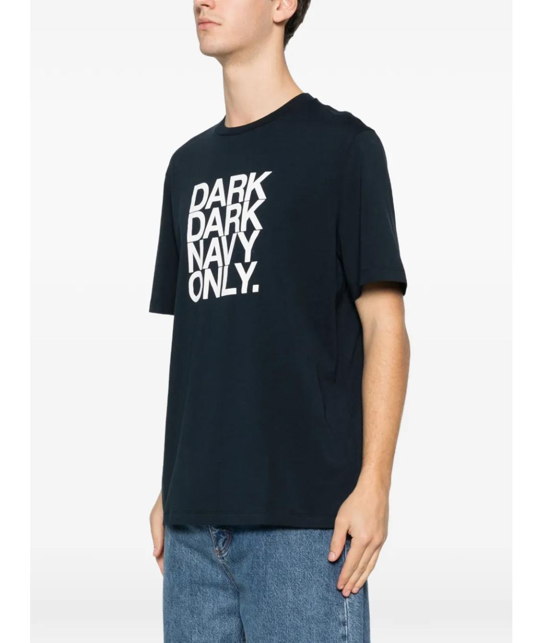 A.P.C. Темно-синяя хлопковая футболка, фото 3
