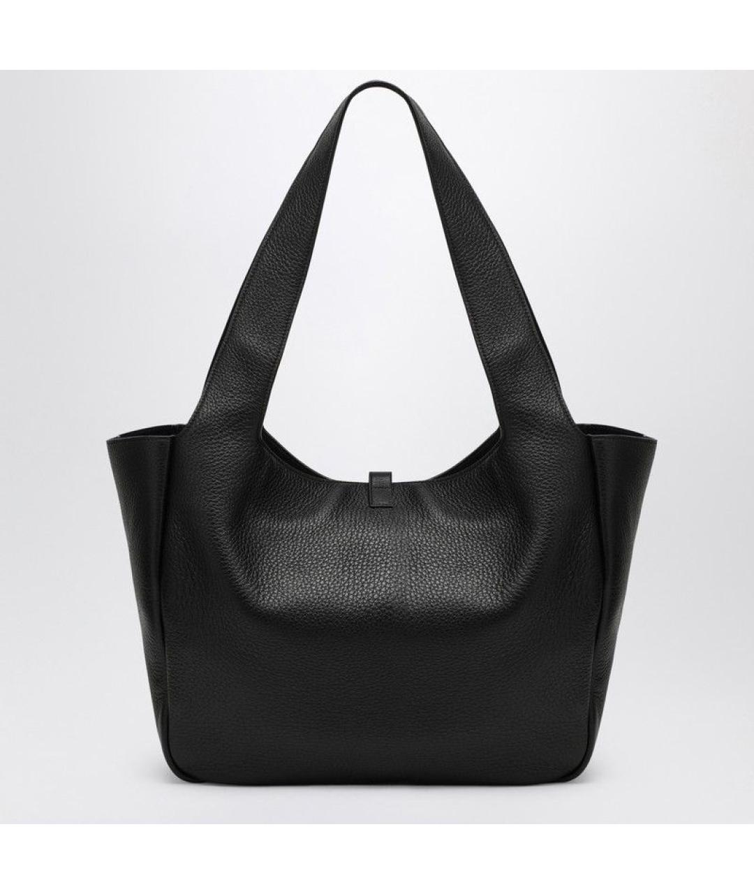 SAINT LAURENT Черная кожаная сумка тоут, фото 2