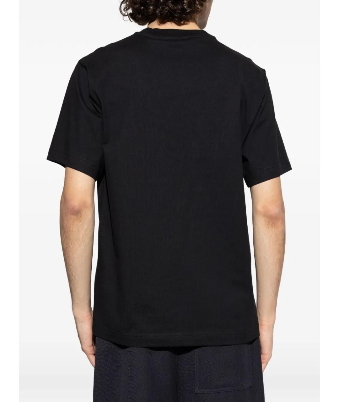 BURBERRY Черная хлопковая футболка, фото 4