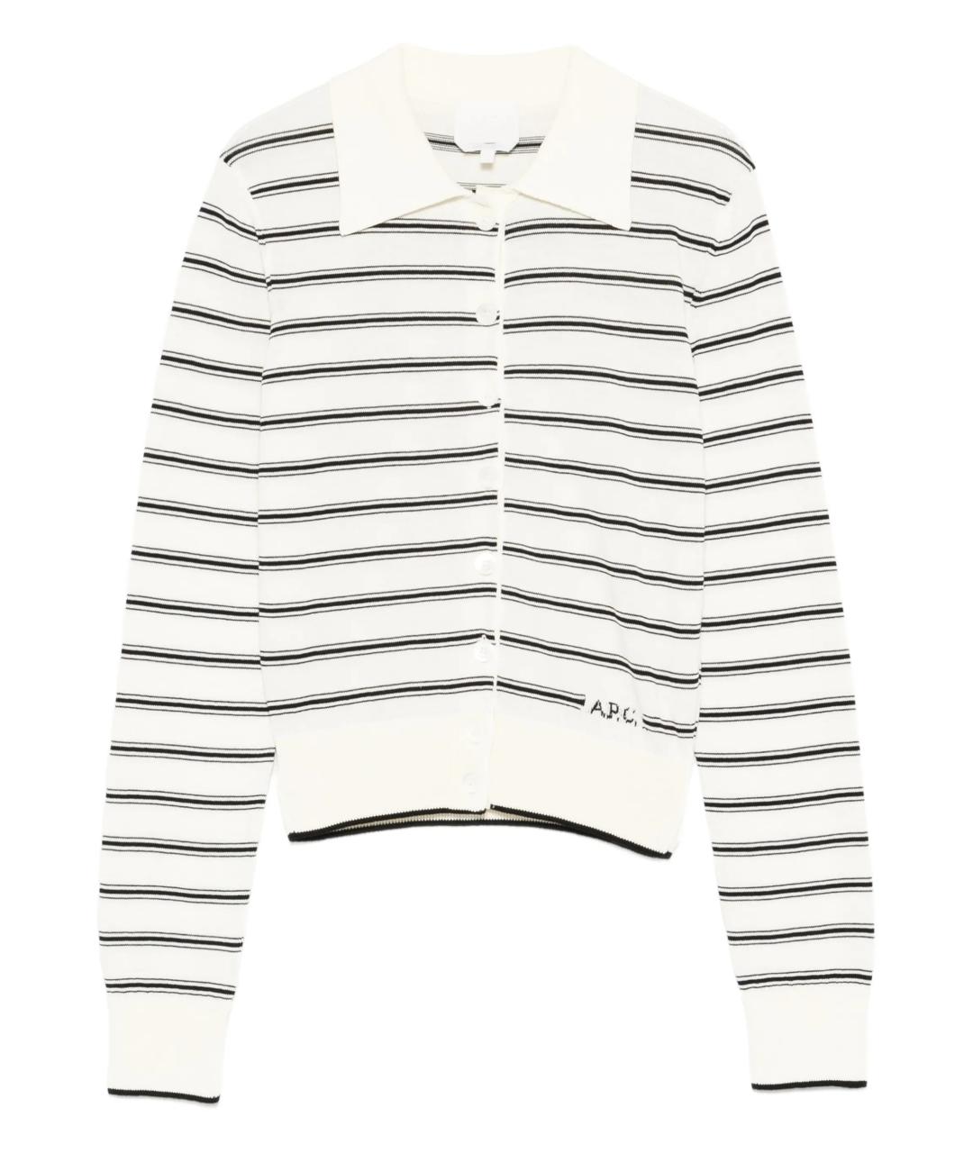 A.P.C. Белый хлопковый кардиган, фото 1