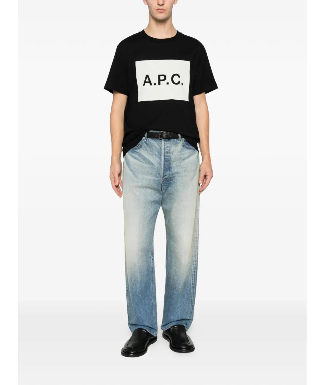 A.P.C. Черная хлопковая футболка, фото 2