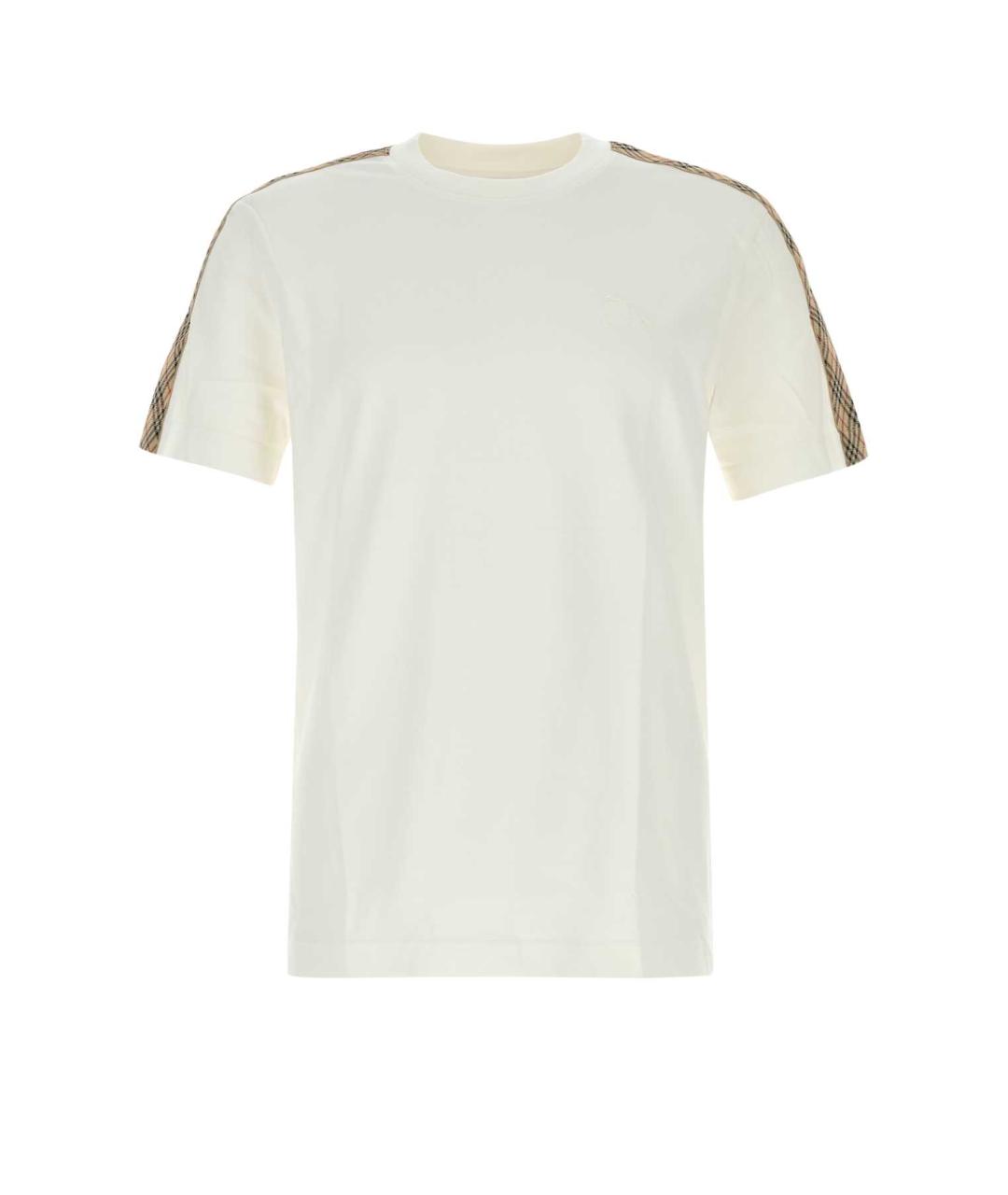 BURBERRY Белая хлопковая футболка, фото 1