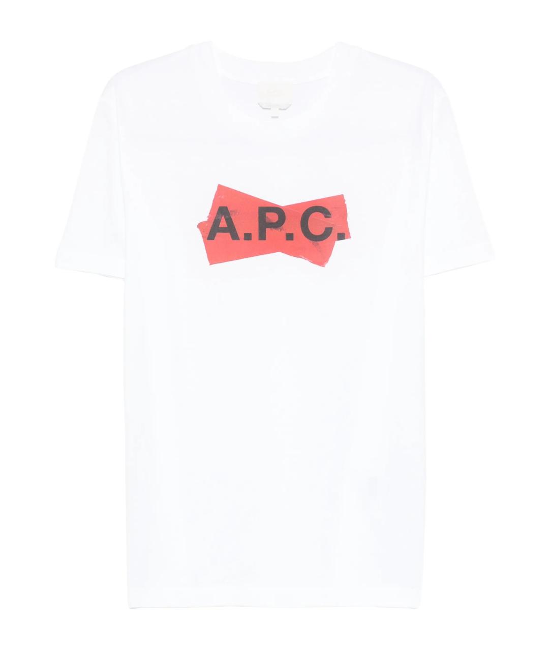A.P.C. Белая хлопковая футболка, фото 1