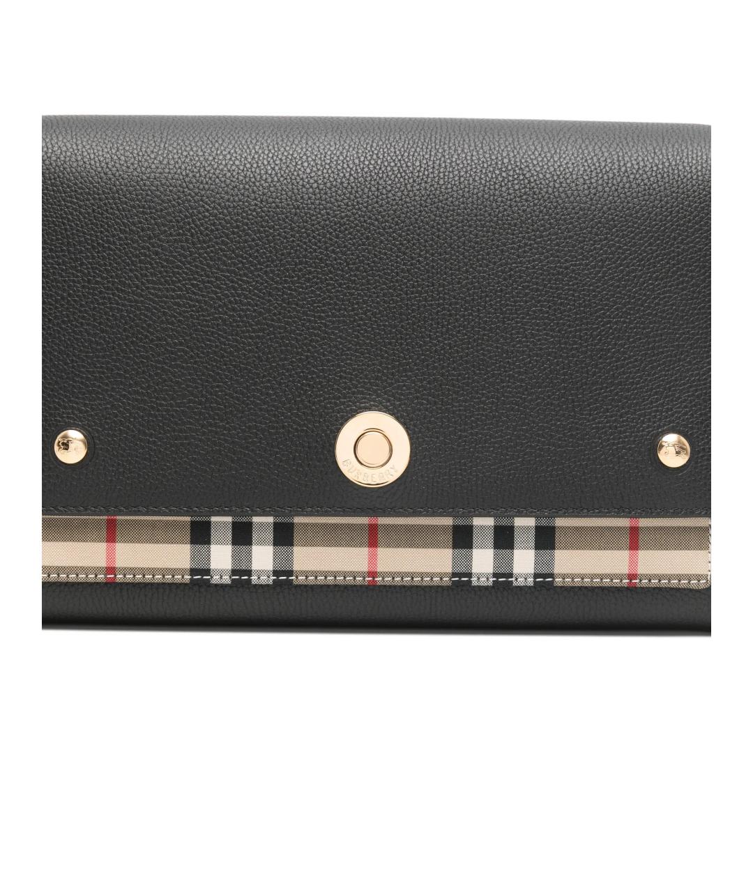 BURBERRY Черная кожаная сумка через плечо, фото 4