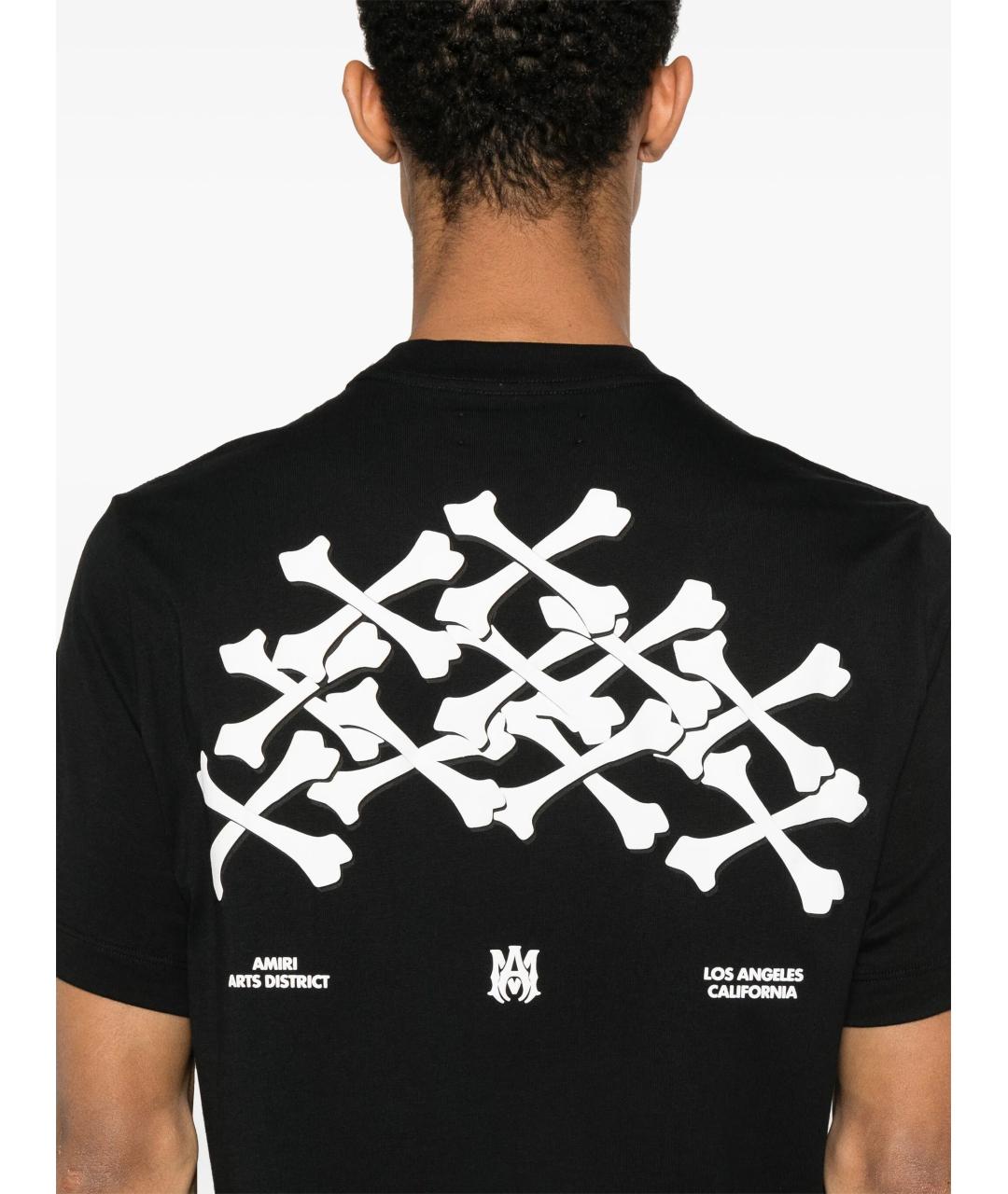 AMIRI Черная хлопковая футболка, фото 5