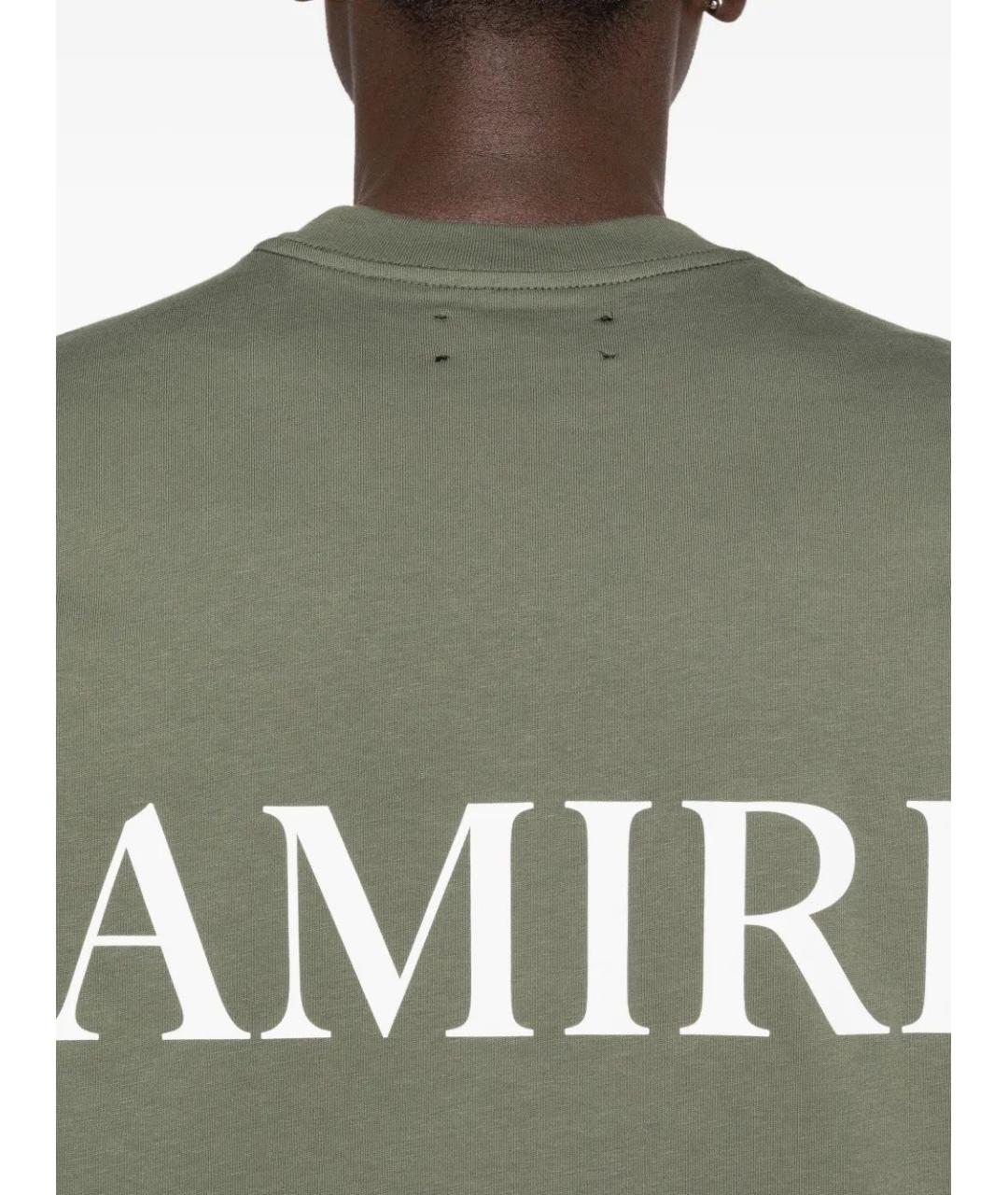 AMIRI Зеленая хлопковая футболка, фото 5