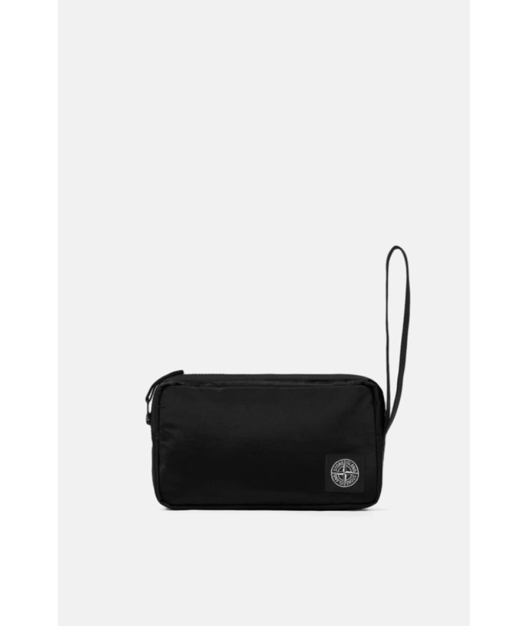 STONE ISLAND Черная синтетическая барсетка, фото 5