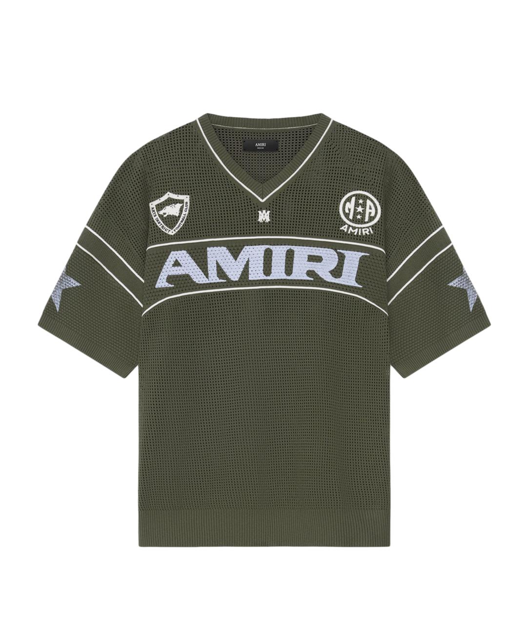 AMIRI Зеленая вискозная футболка, фото 1
