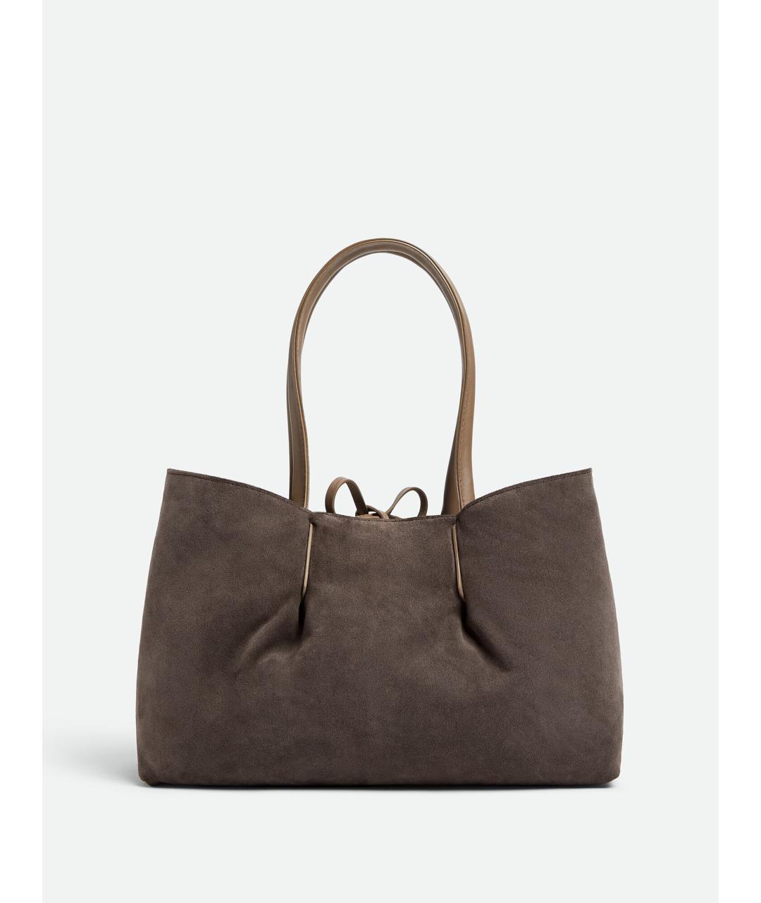 BOTTEGA VENETA Коричневая кожаная сумка тоут, фото 4