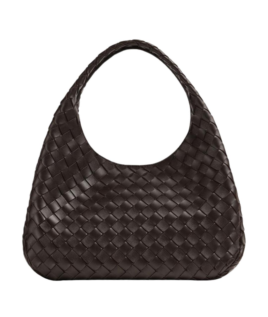 BOTTEGA VENETA Коричневая кожаная сумка с короткими ручками, фото 1