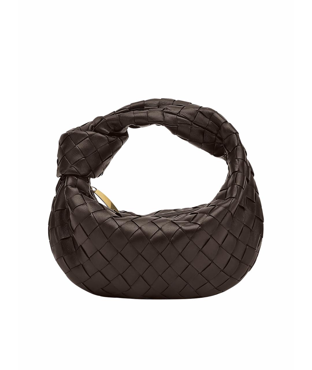 BOTTEGA VENETA Коричневая кожаная сумка с короткими ручками, фото 1