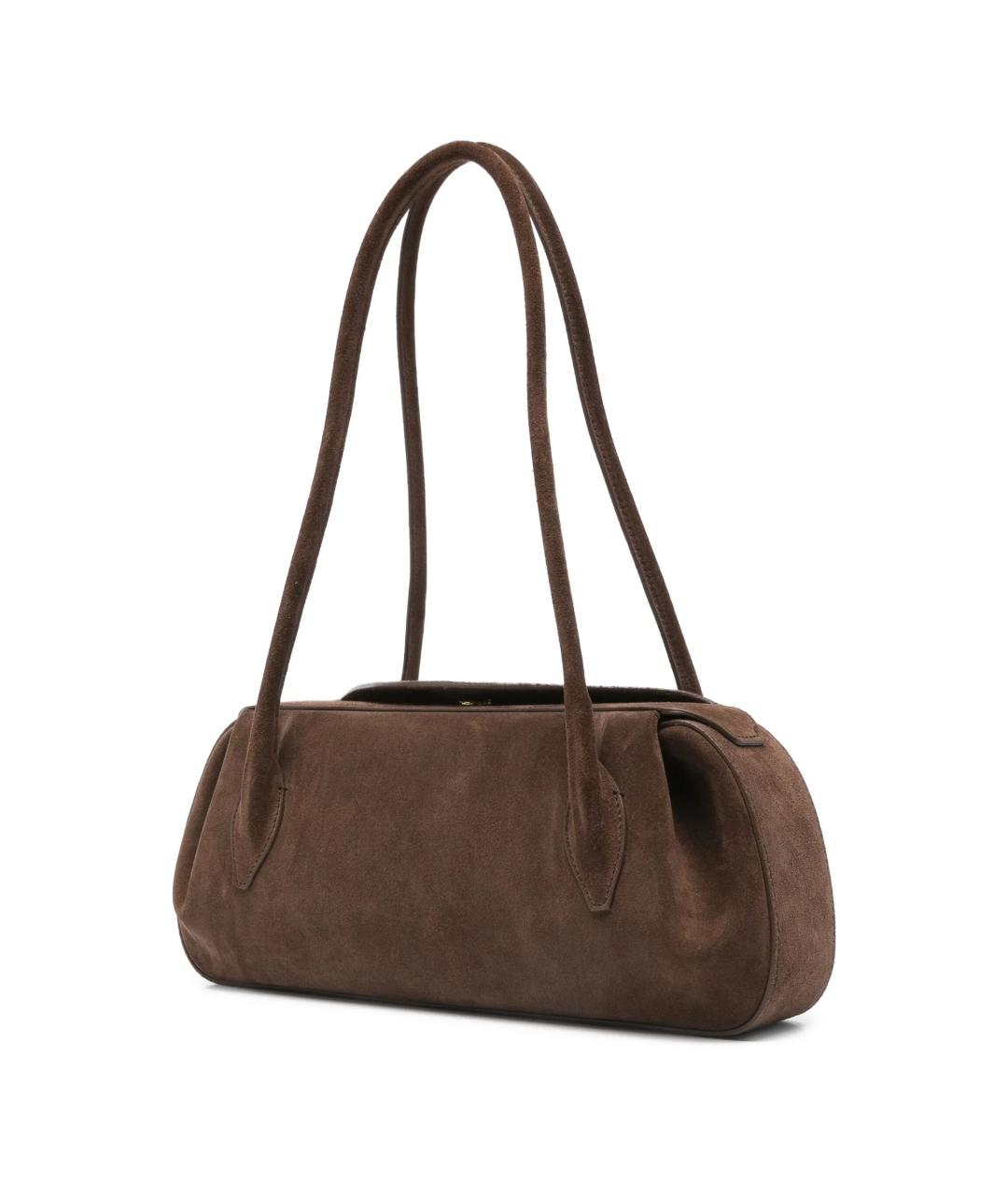 YUZEFI Коричневая замшевая сумка через плечо, фото 3