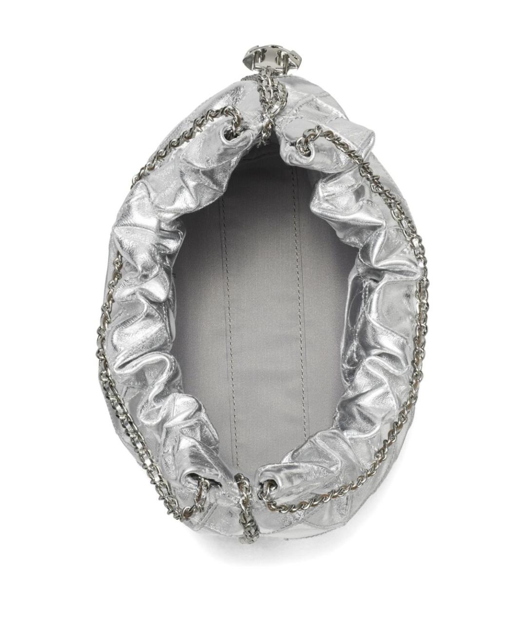 TORY BURCH Серебряная кожаная сумка через плечо, фото 5