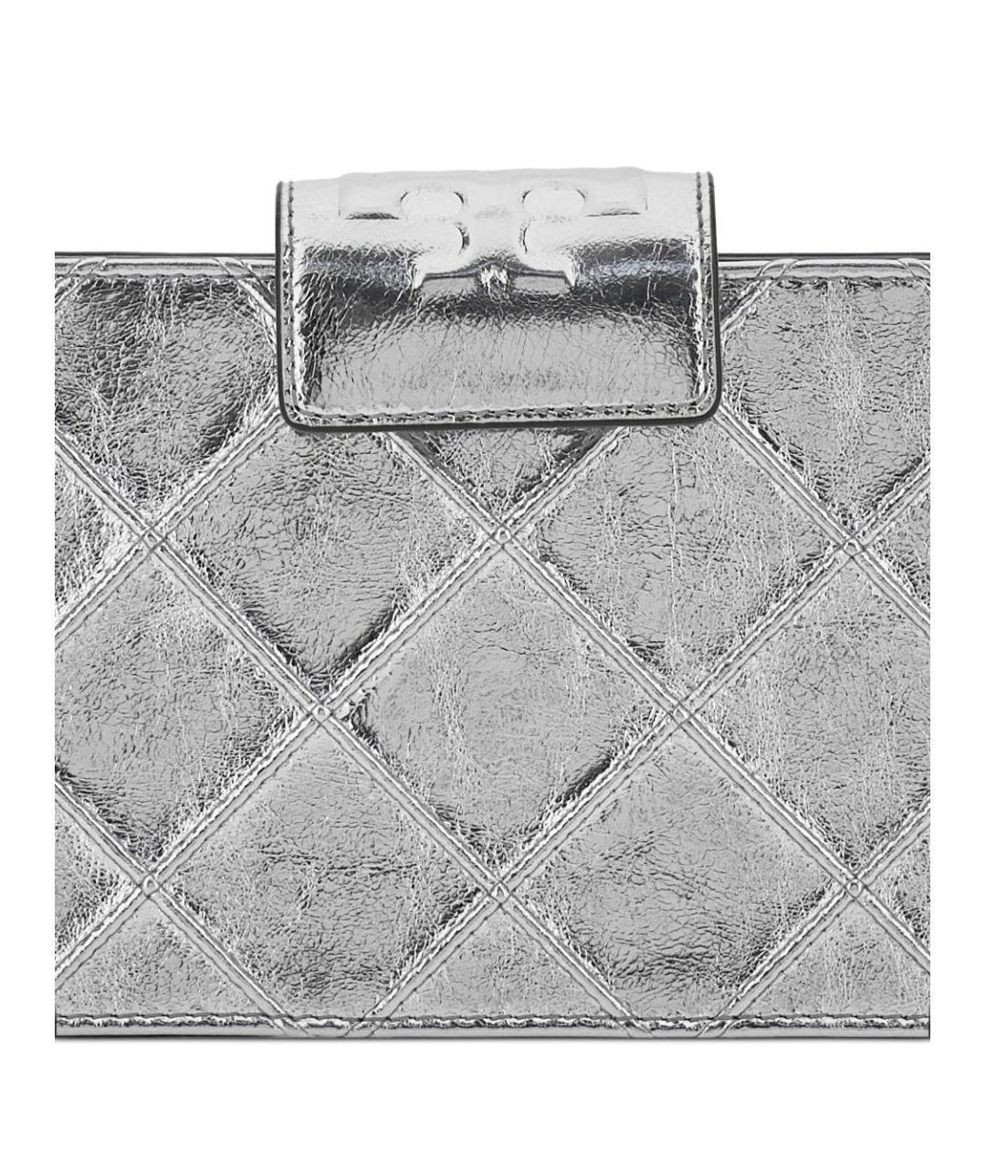 TORY BURCH Серебряная кожаная сумка через плечо, фото 3