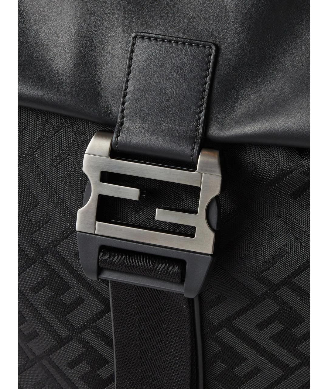 FENDI Черный кожаный рюкзак, фото 5