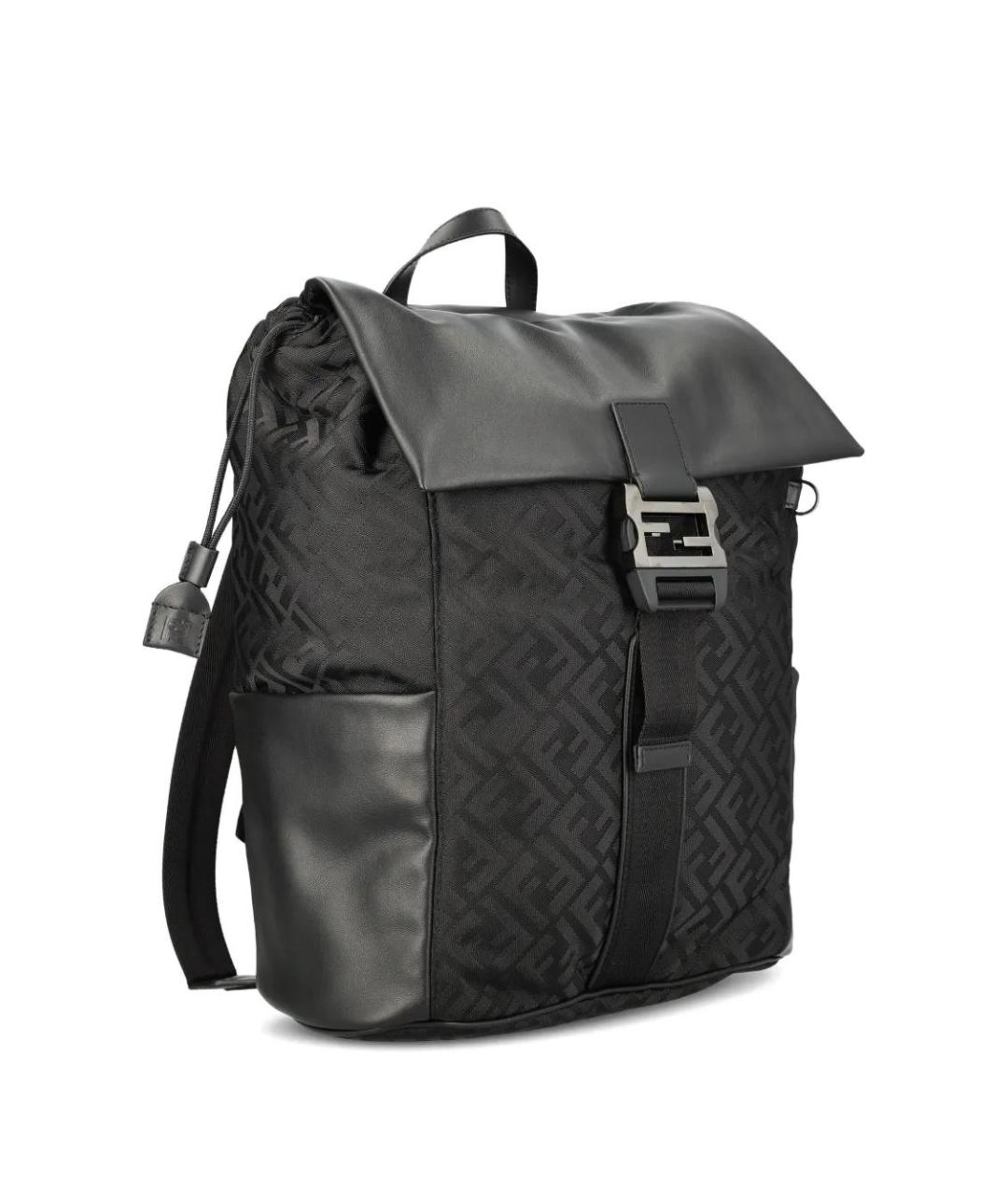 FENDI Черный кожаный рюкзак, фото 3