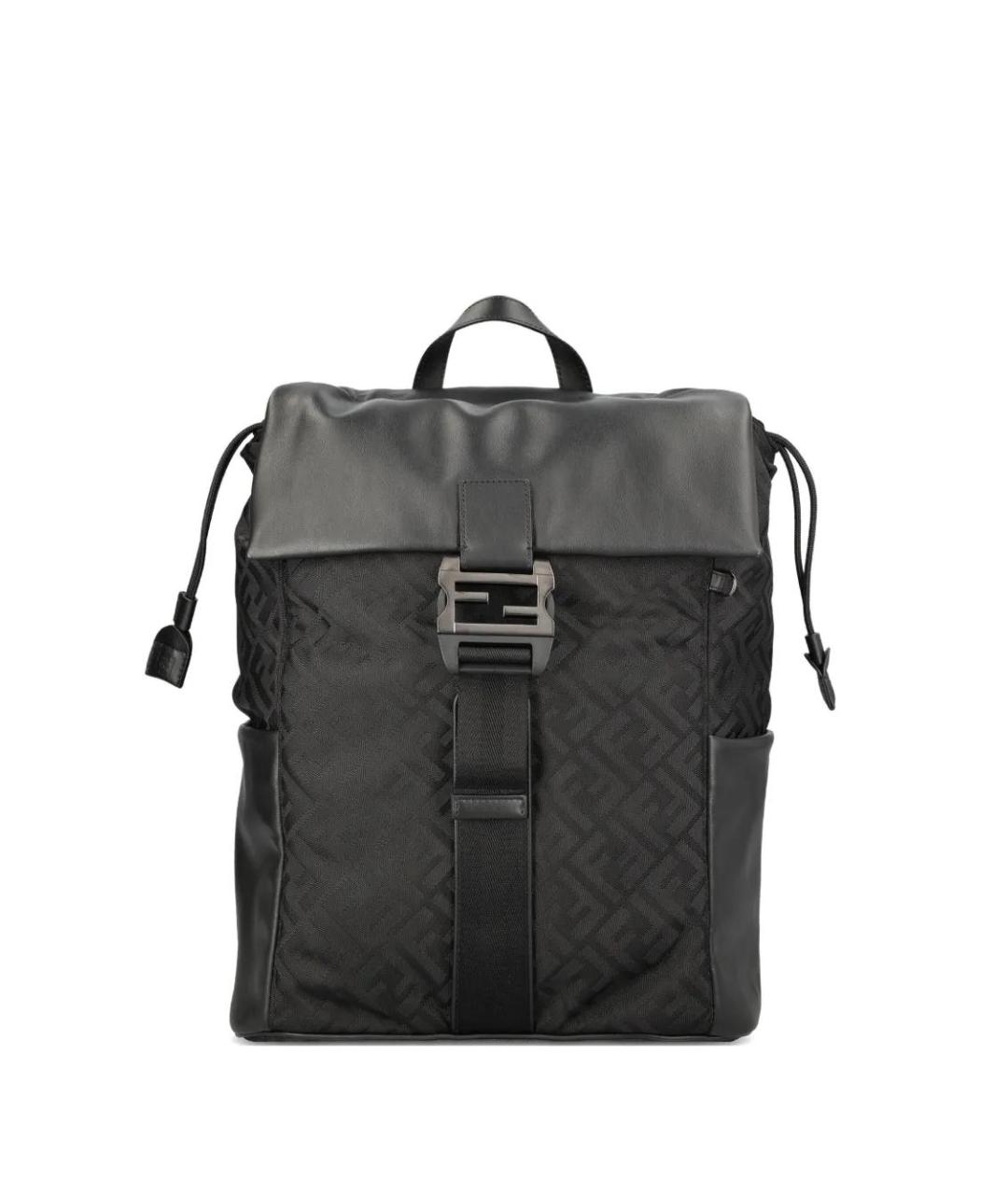 FENDI Черный кожаный рюкзак, фото 1