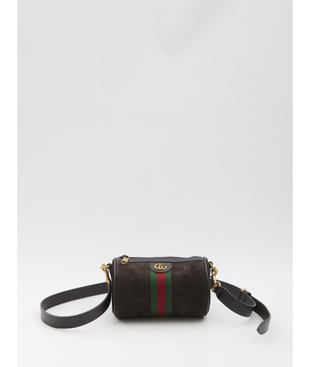 GUCCI Коричневая замшевая сумка на плечо, фото 6