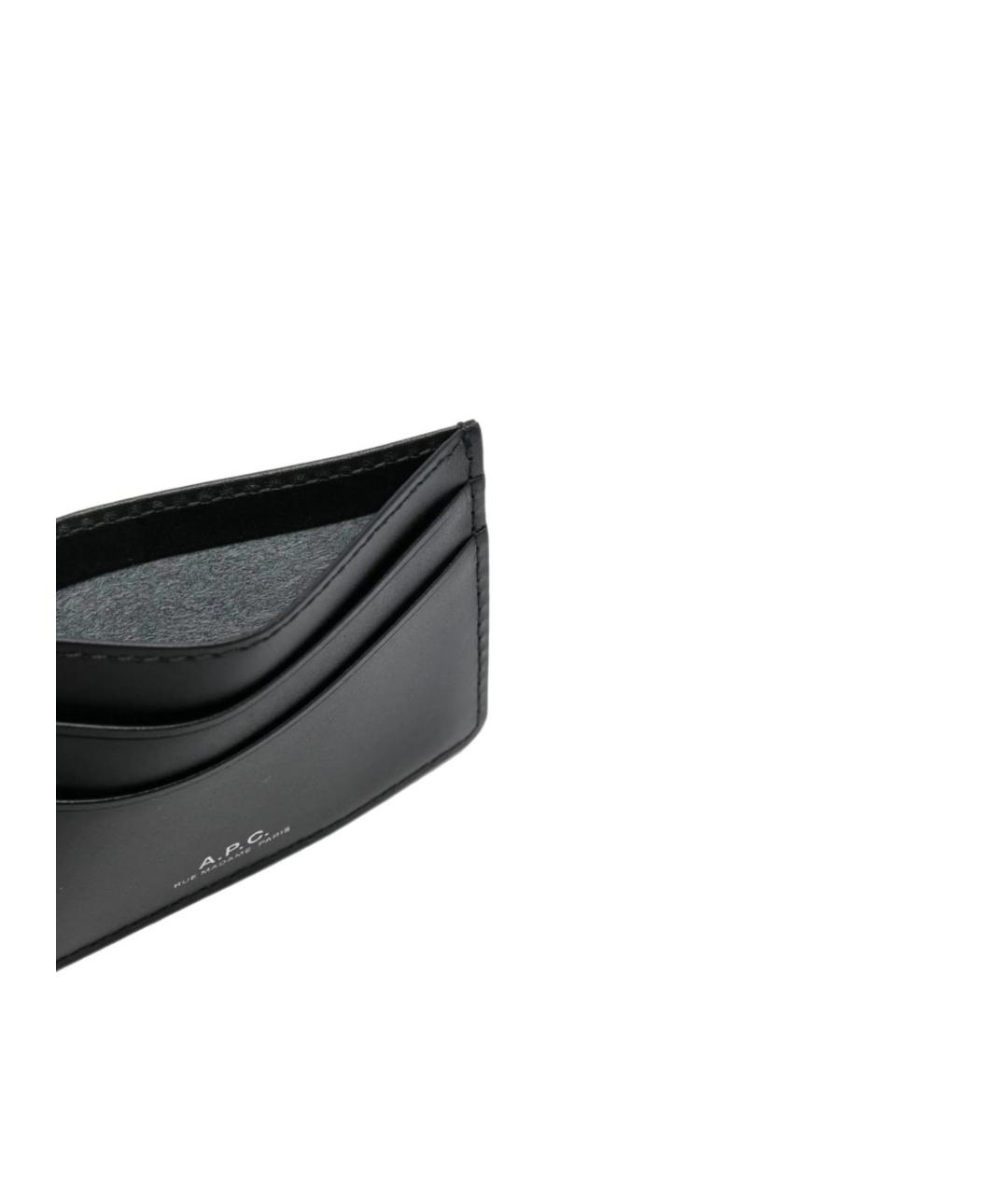 A.P.C. Черный кожаный кардхолдер, фото 3