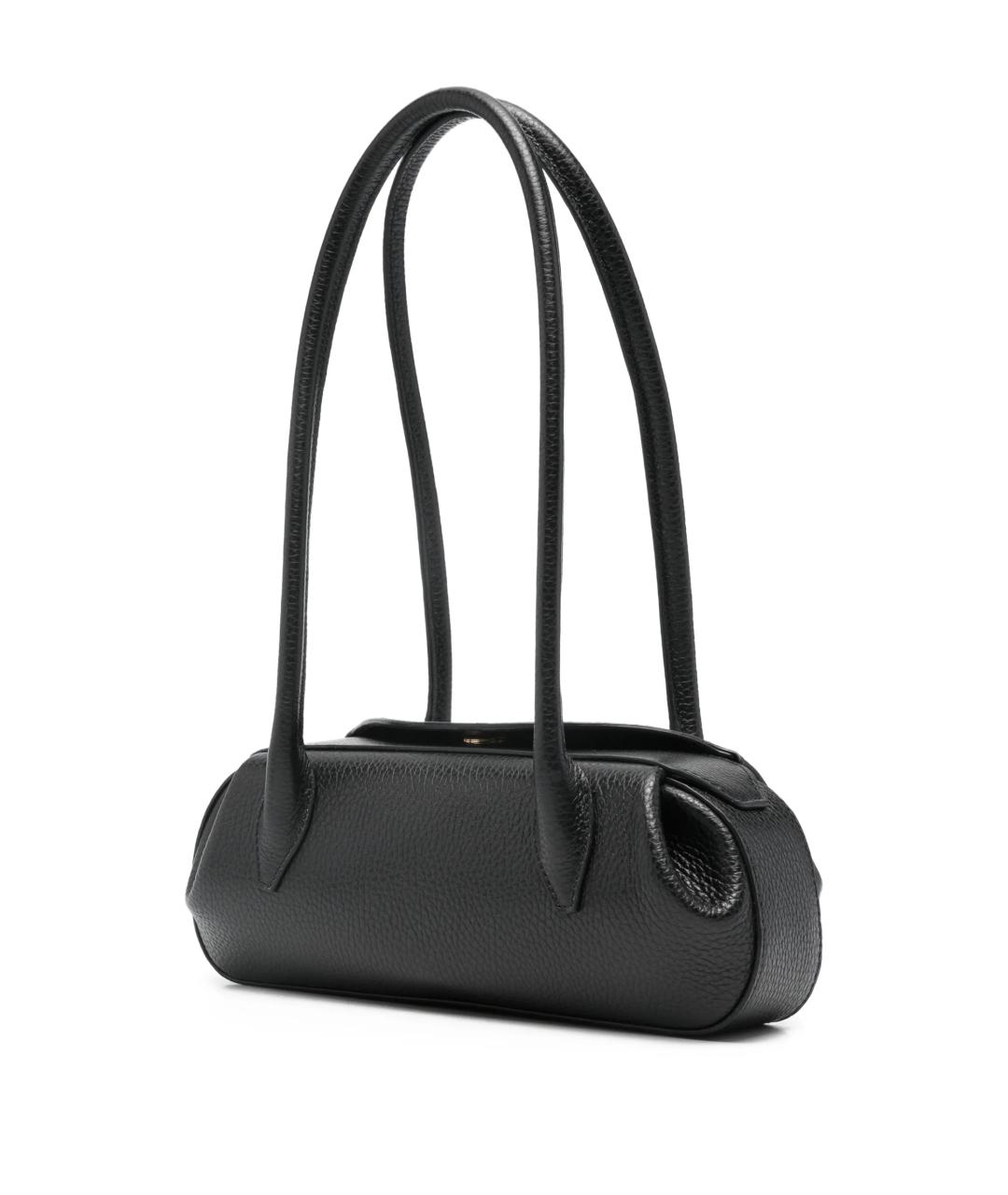 YUZEFI Черная кожаная сумка через плечо, фото 3