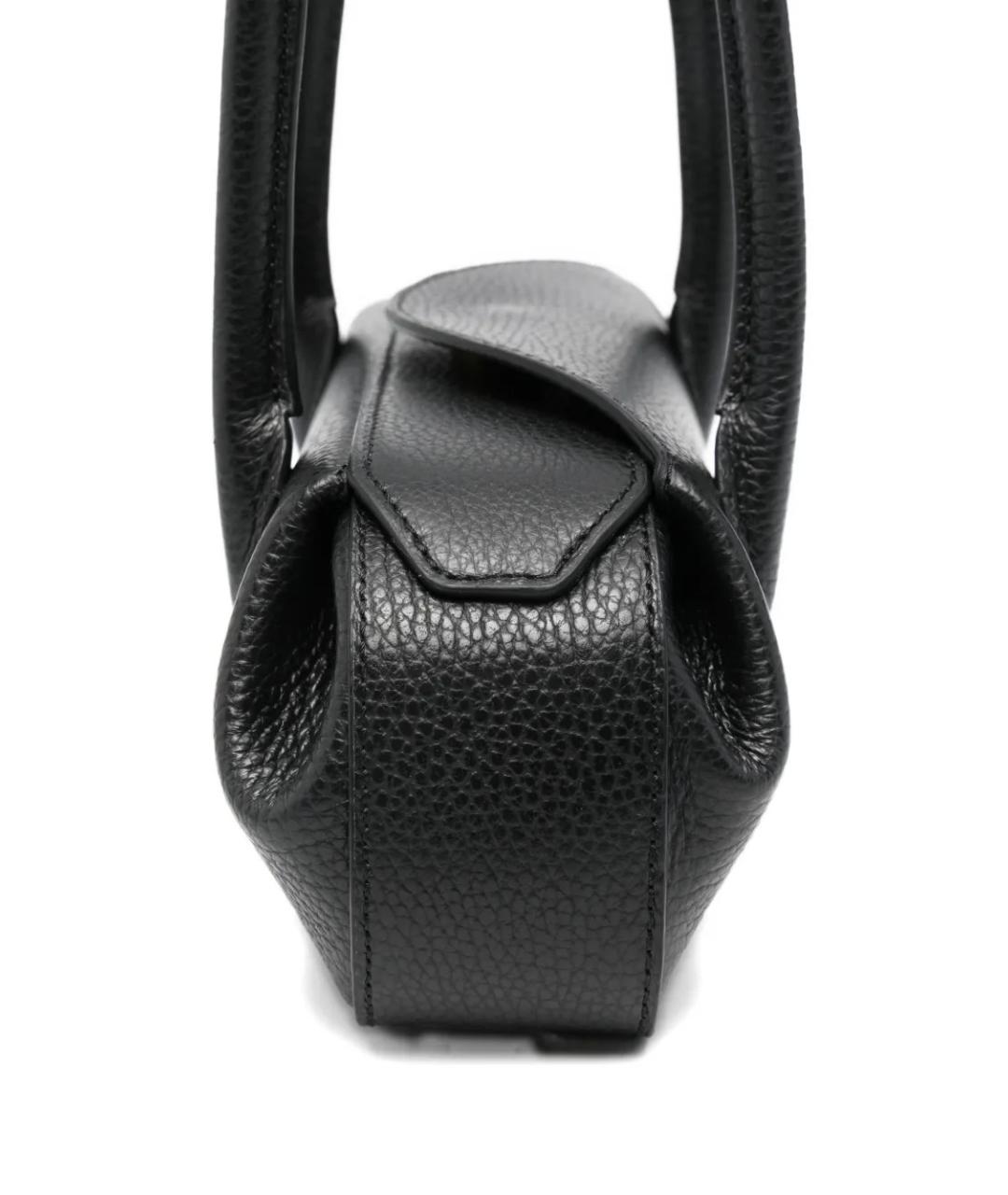 YUZEFI Черная кожаная сумка через плечо, фото 4