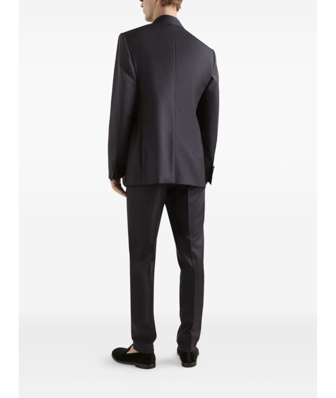 DOLCE&GABBANA Темно-синий шерстяной пиджак, фото 3