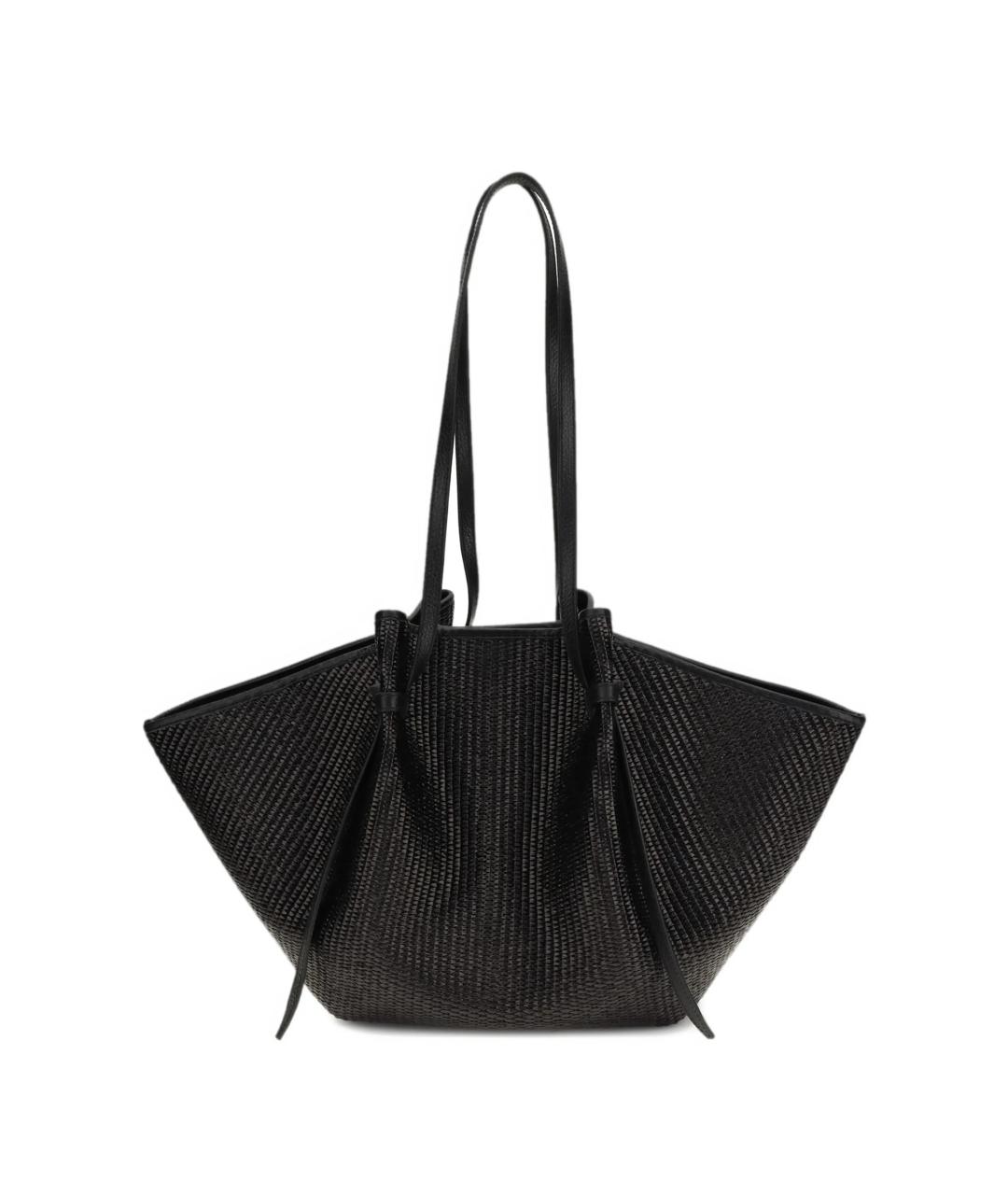 YUZEFI Черная пелетеная сумка тоут, фото 1