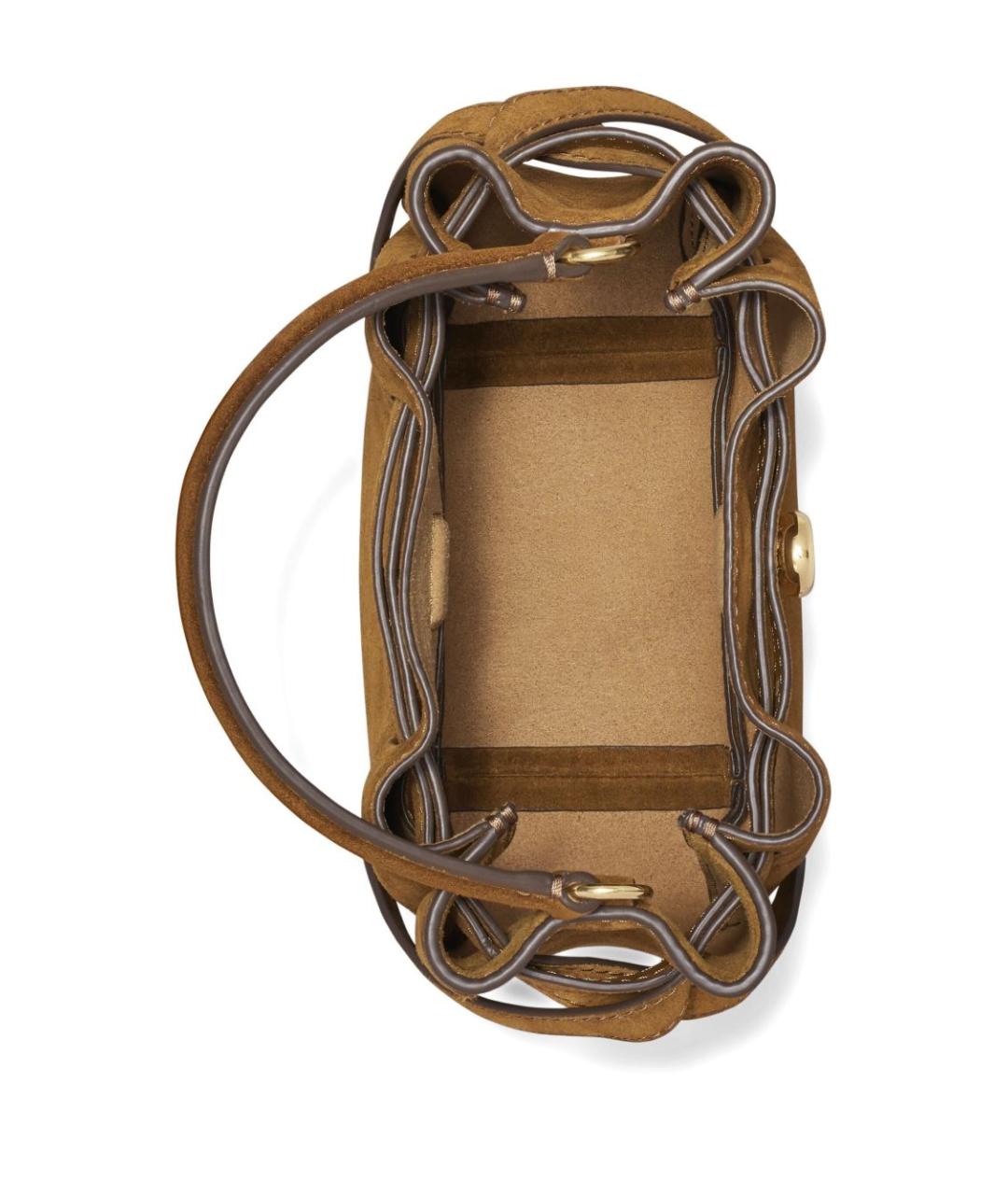 TORY BURCH Коричневая замшевая сумка через плечо, фото 5