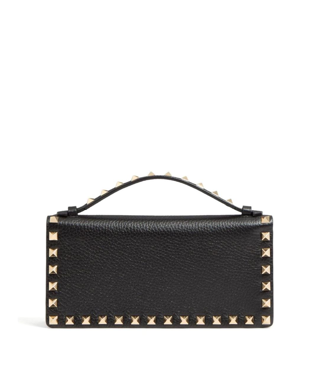 VALENTINO Черная кожаная сумка с короткими ручками, фото 3