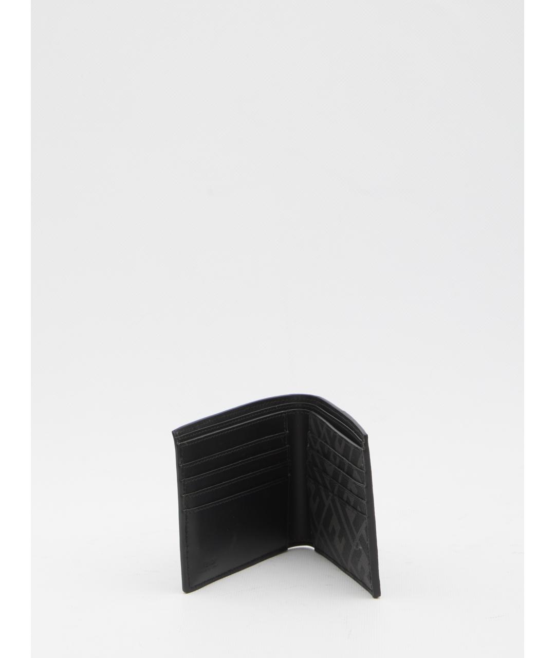 FENDI Черный кожаный кошелек, фото 4