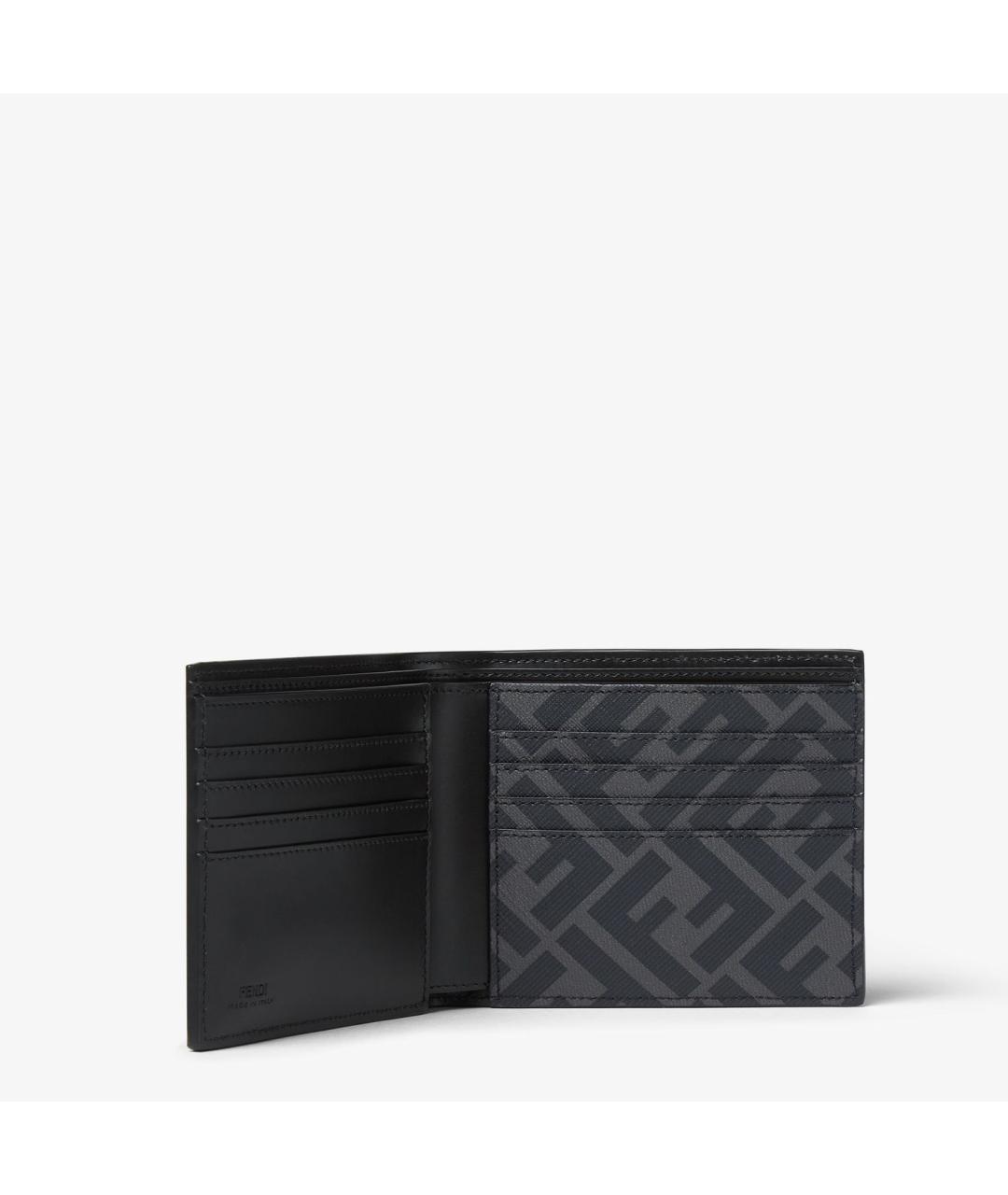FENDI Черный кожаный кошелек, фото 2