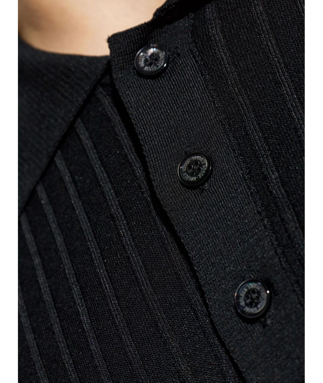 GOLDEN GOOSE DELUXE BRAND Черное вискозное поло с коротким рукавом, фото 5